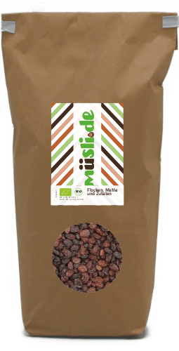 Bild der Verpackung (Dose) des Bio Müslis Bio Rosinen von müsli.de